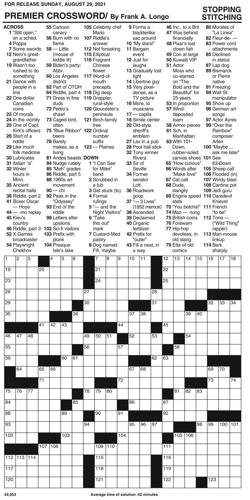 Crossword puzzle for Aug. 28, 2021 | Entertainment ...