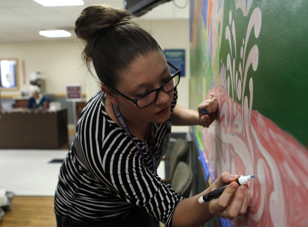 Cheyenne South High School Students Paint Wall Of Cheyenne