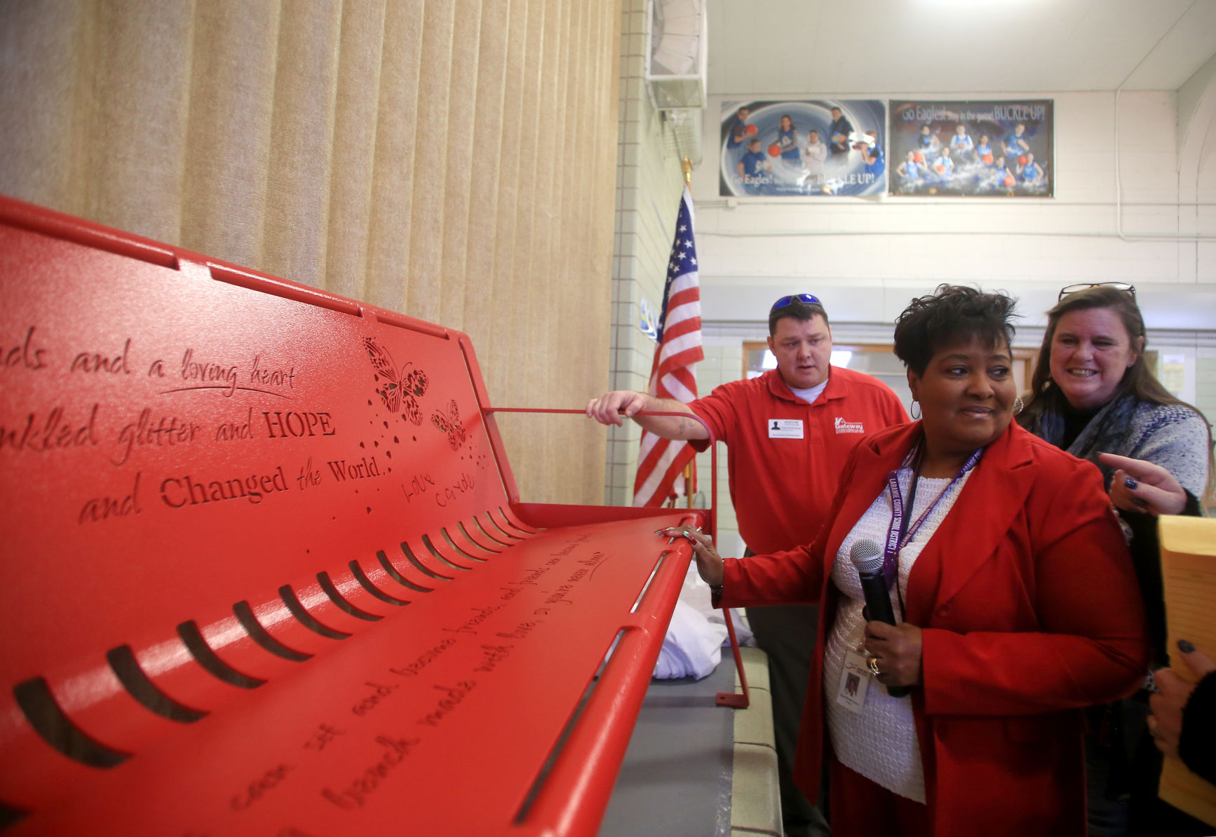 Family dedicates “Love Cayde” bench to Henderson Elementary