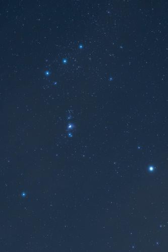 Below Orion's belt is a special cloud, birthplace to the stars
