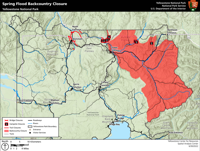 Yellowstone visits took a dive in June with flood closures Local News