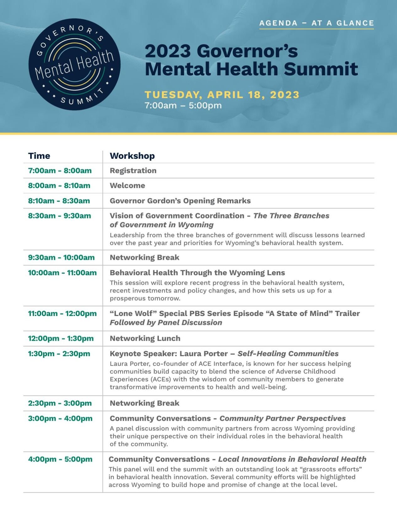 Livestream of second Governor's Mental Health Summit available Tuesday ...