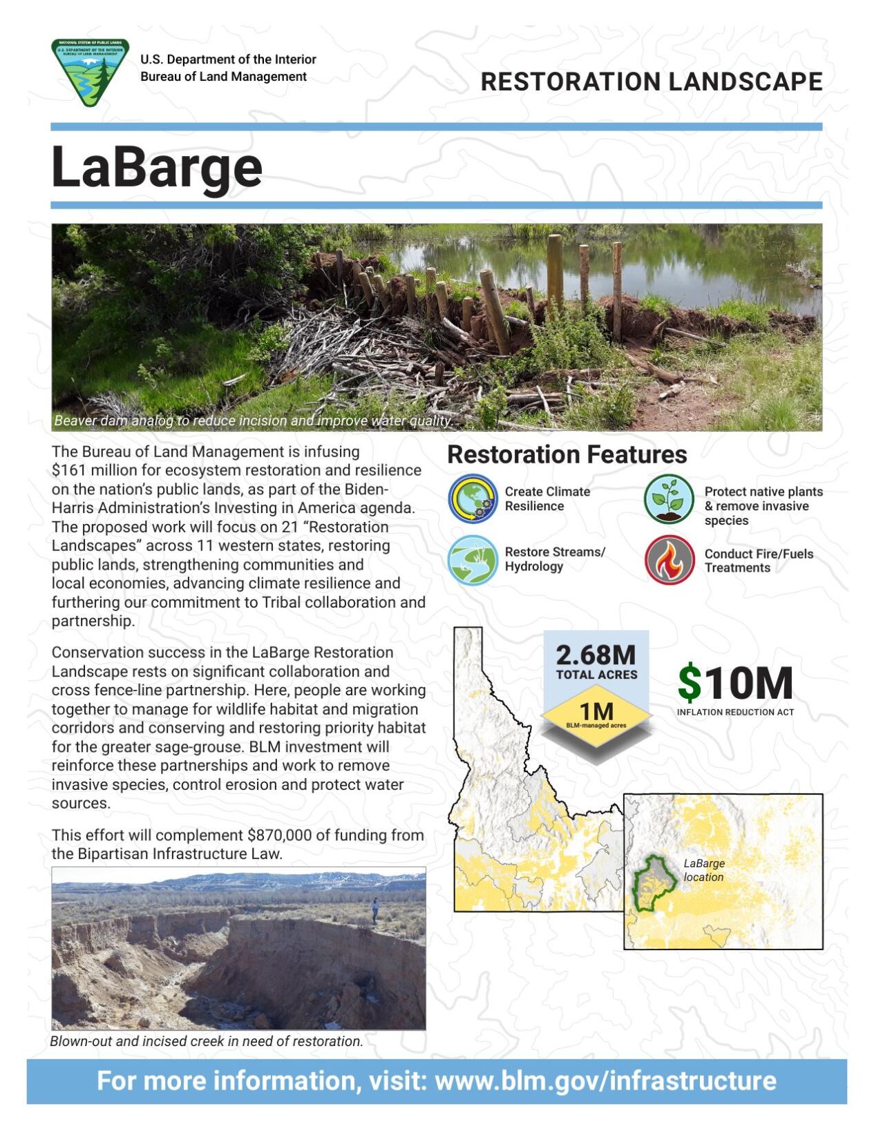 LaBarge restoration landscape fact sheet