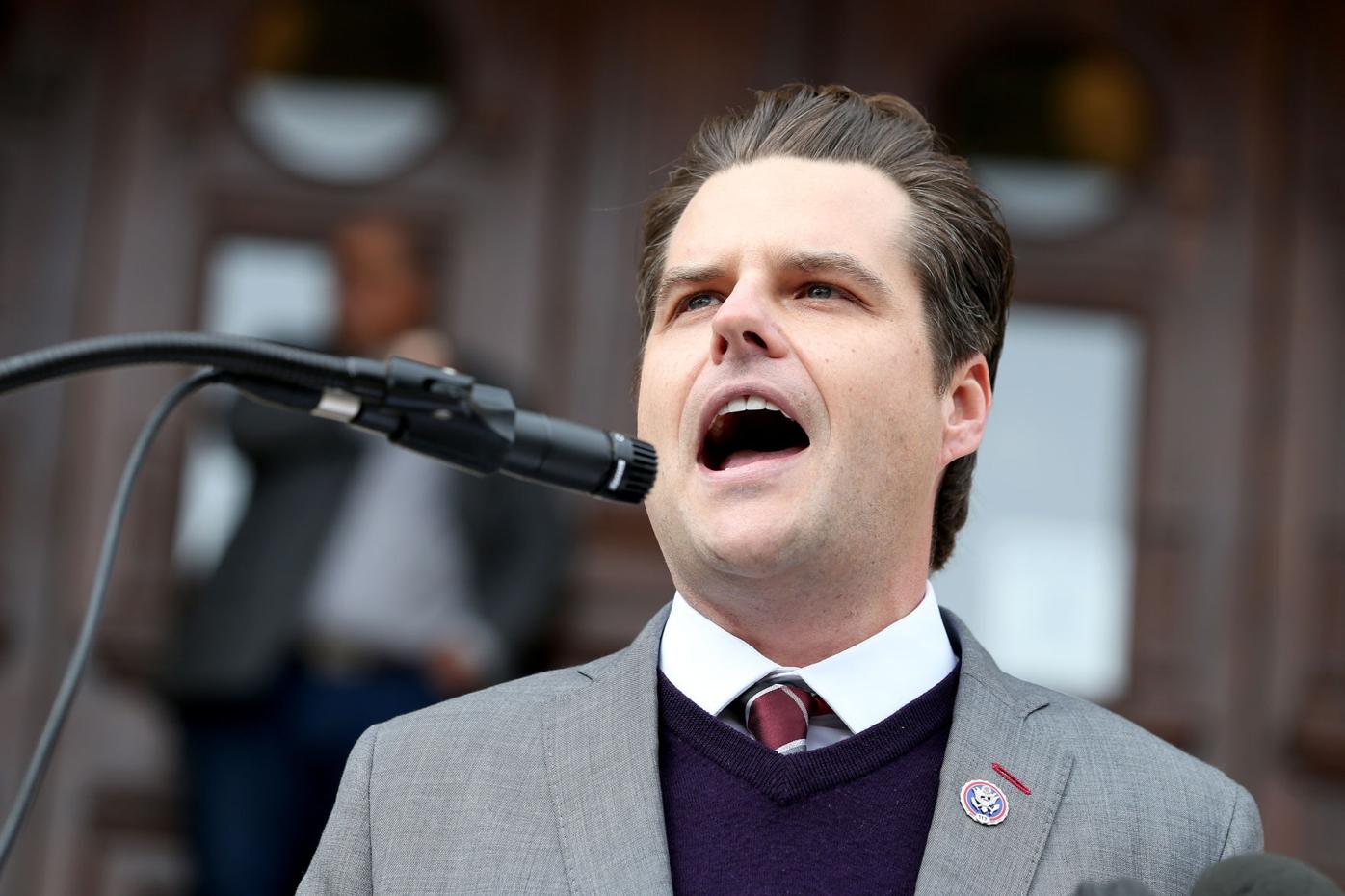 U S Rep Matt Gaetz Rallies Against Liz Cheney Outside Wyoming Capitol Gallery Wyomingnews Com