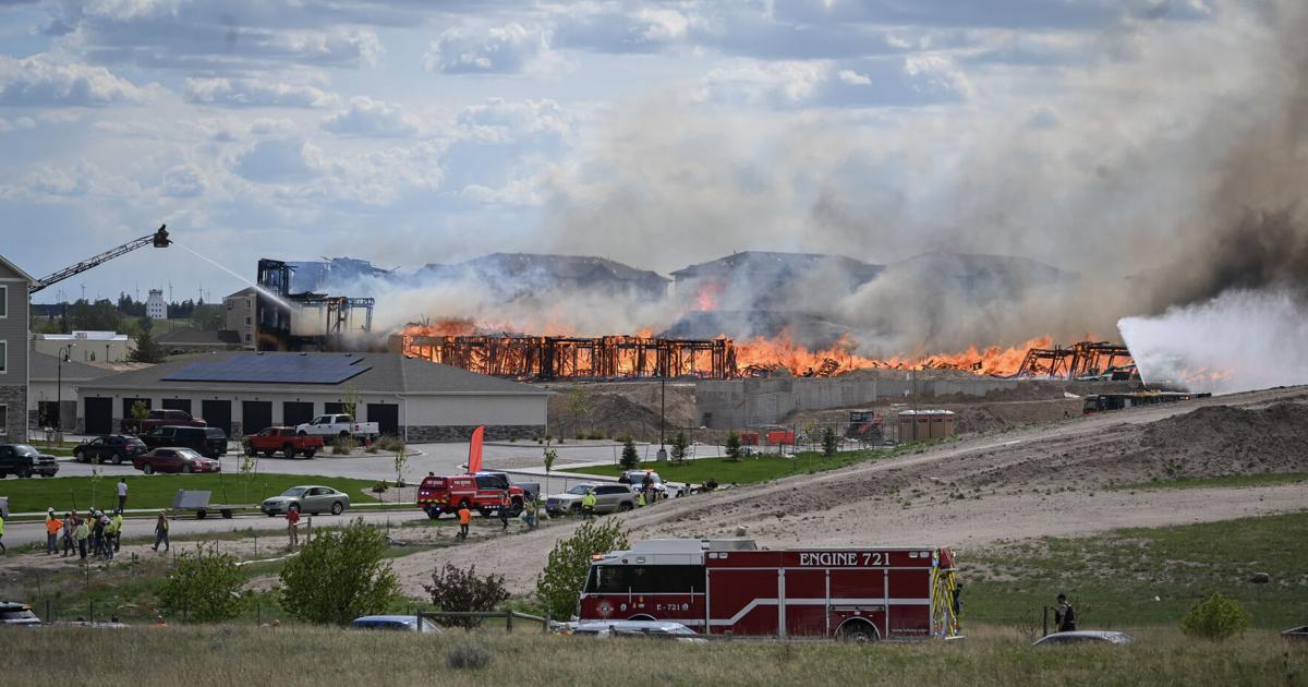BREAKING: Cheyenne firefighters battle large fire north of Dell Range
