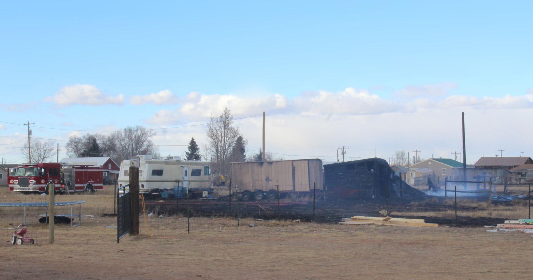 Residence grass and structure fire sparks south of Laramie