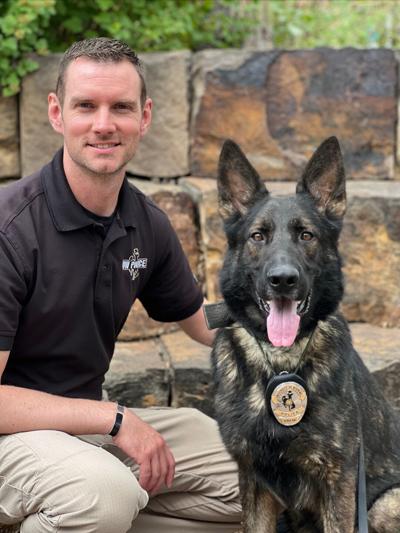 Josh Holland UWPD chief with dog