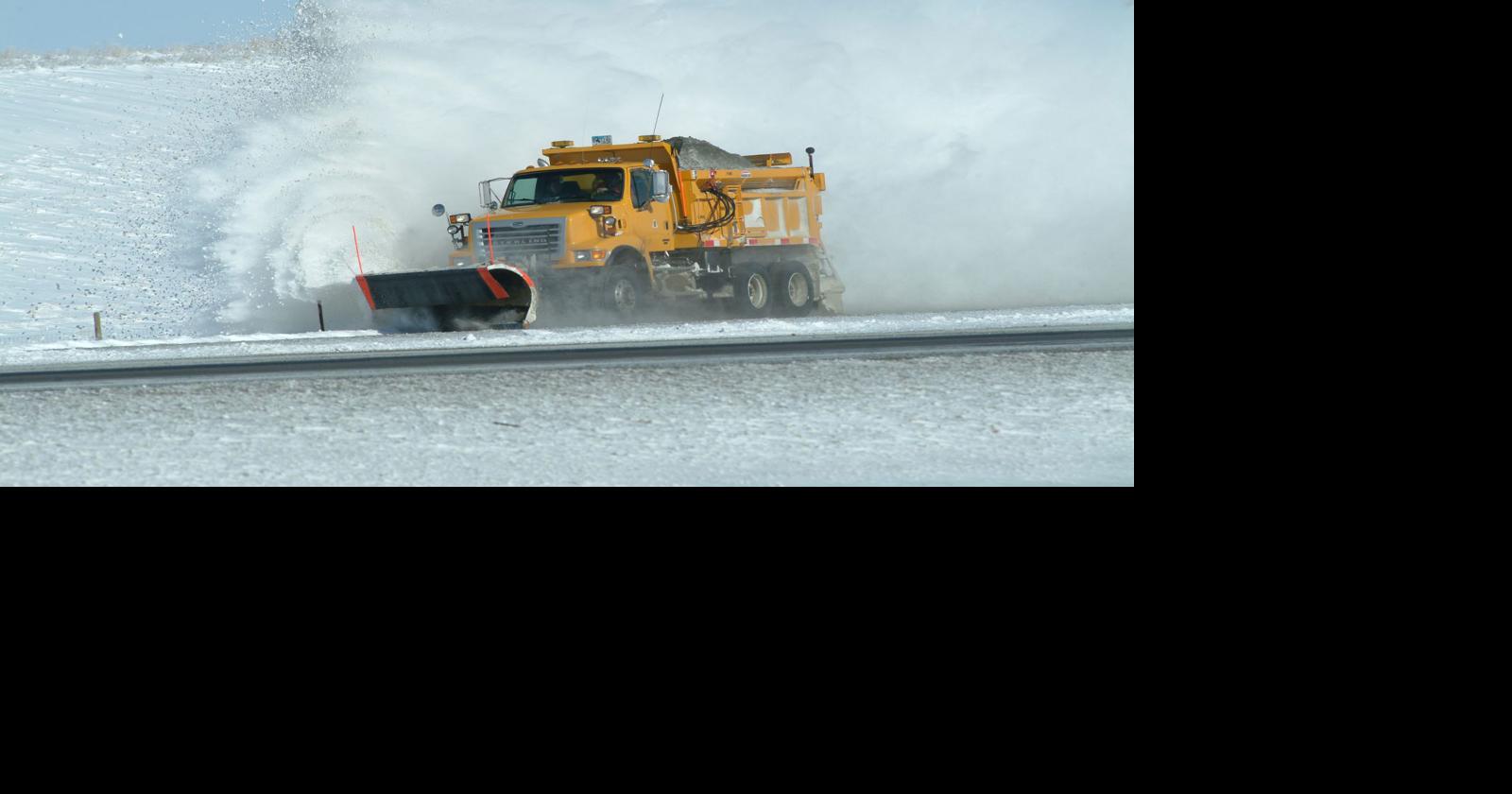 Truck hits WYDOT plow on Interstate 80