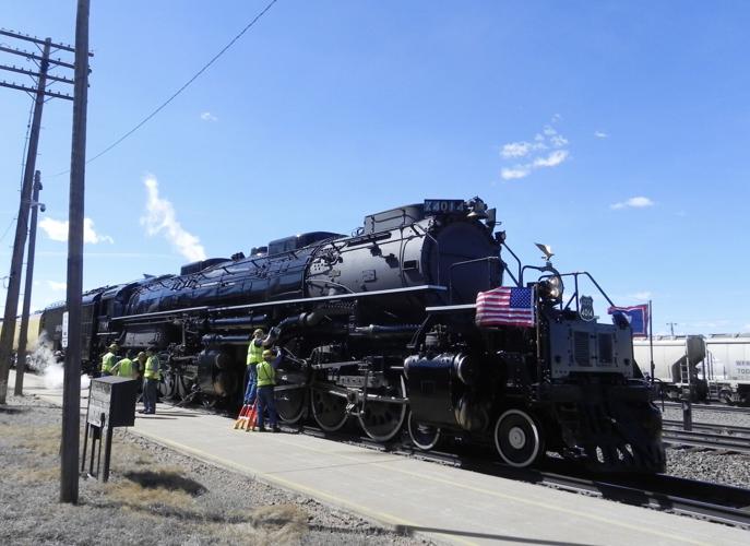 Historic Union Pacific giant steam locomotive rolls through Laramie to ...