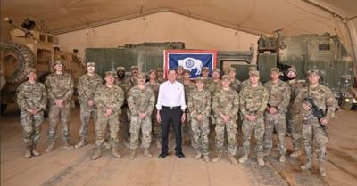 Barrasso visits Wyoming troops in Middle East