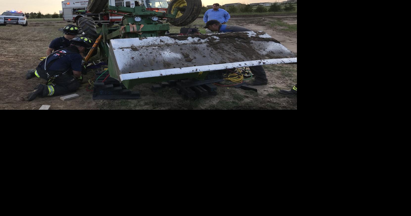 Emergency crews rescue man trapped under tractor | News | wyomingnewsnow.tv