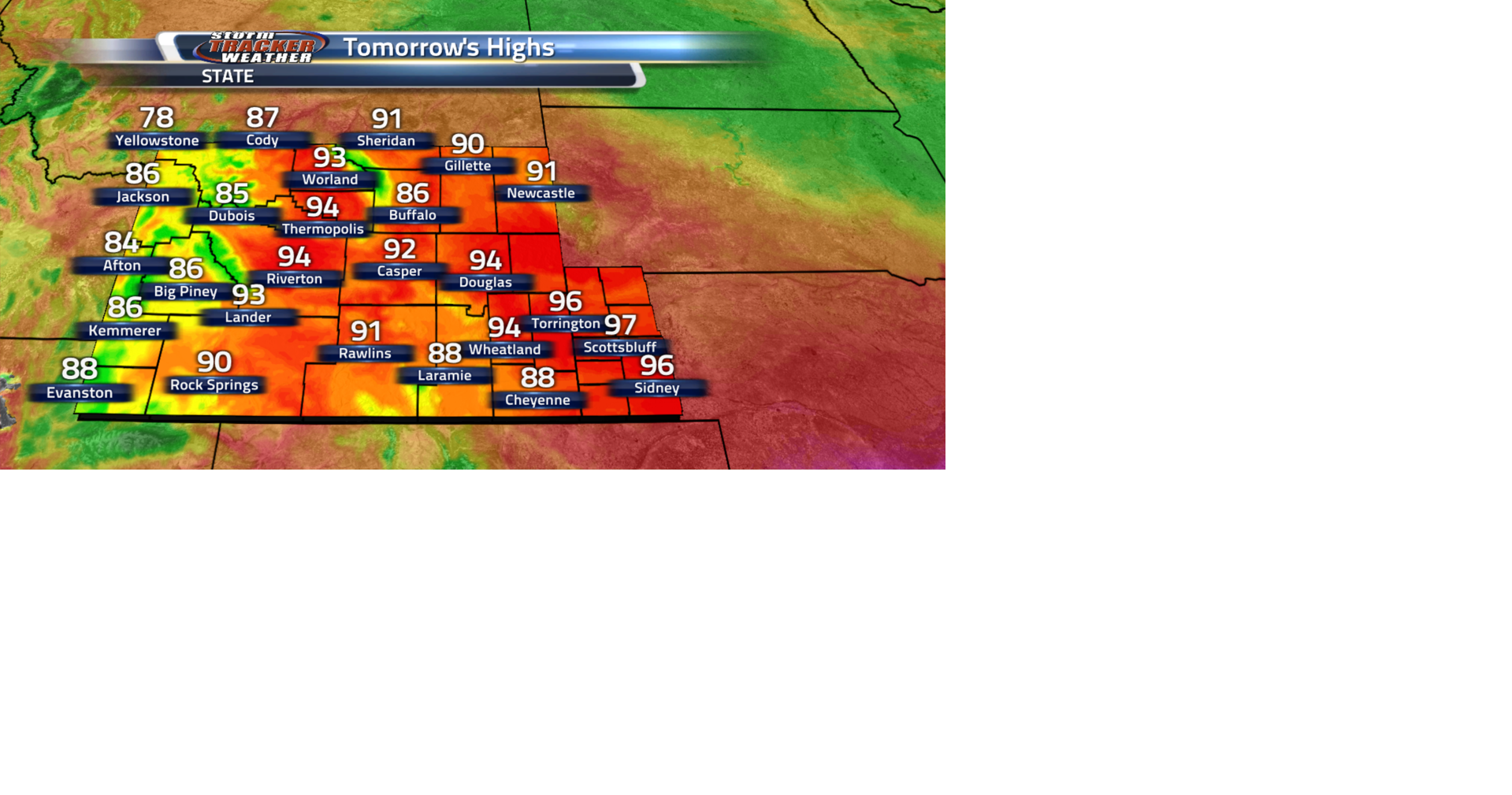 Hot and dry start to the work week | Forecast | wyomingnewsnow.tv