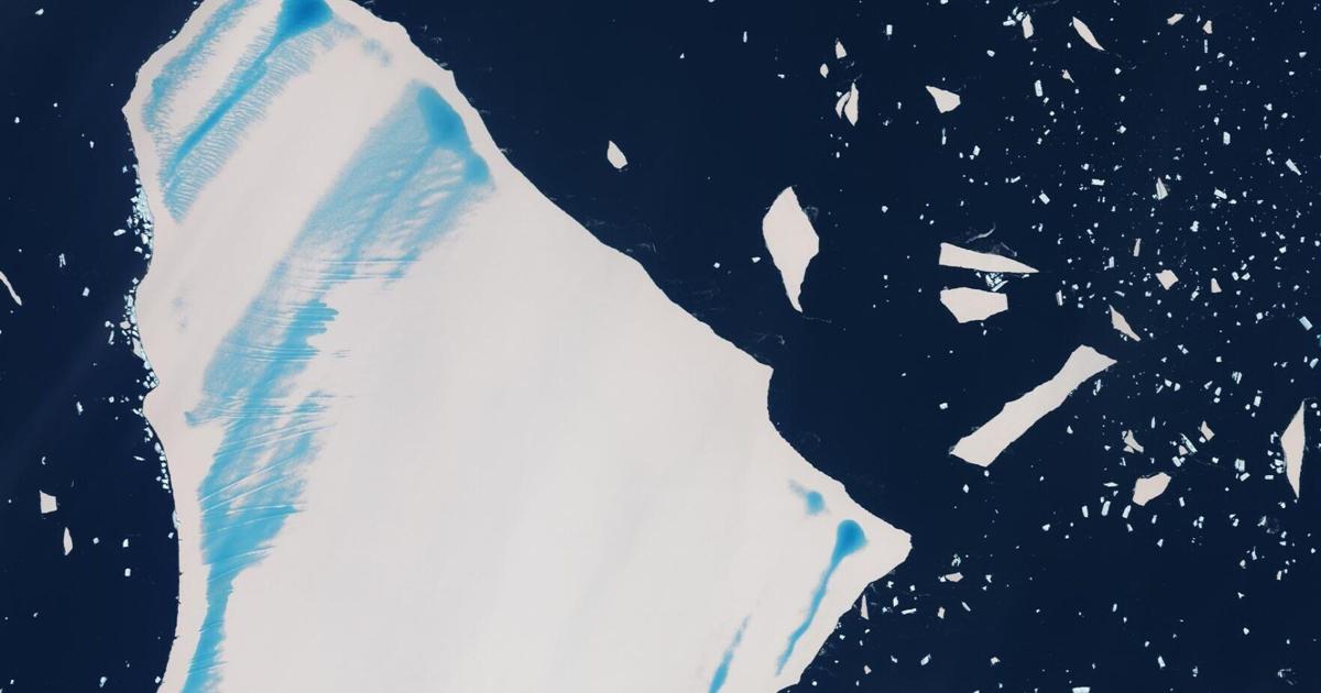 Satellite image shows world’s former largest iceberg near end