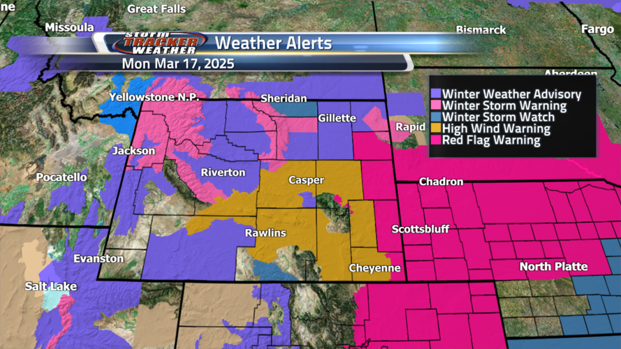Wind & fire danger concerns Today. Snow chances Tuesday | Weather ...