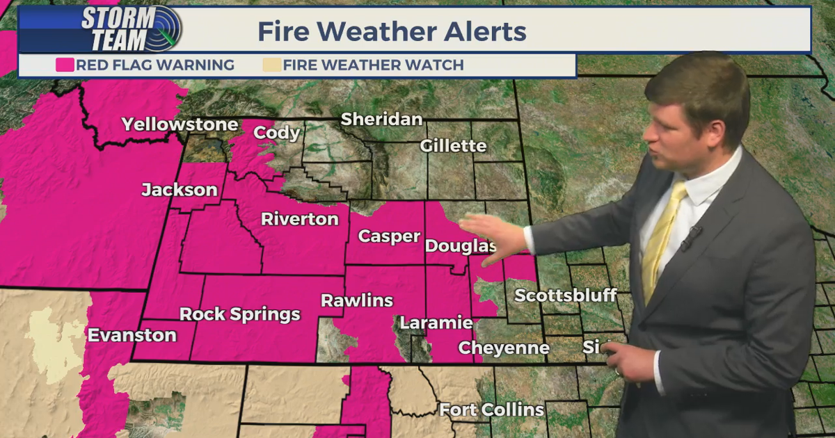 Red Flag Warning's are in effect for much of Wyoming this Wednesday | 8/13 AM
