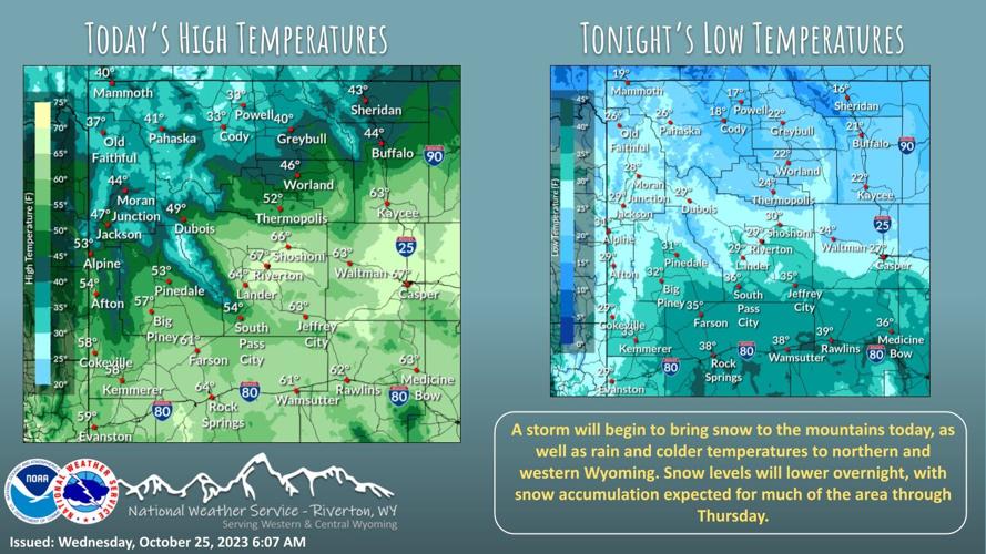 Snow in Higher Elevations Wednesday, Spreading to Lower Elevations ...