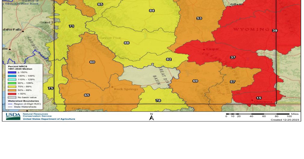 Wind River Basin Snowpack Highest in the State