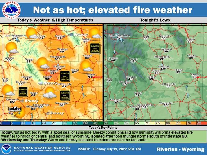 A bit cooler for Tuesday; Fire Conditions a Concern | Local News ...