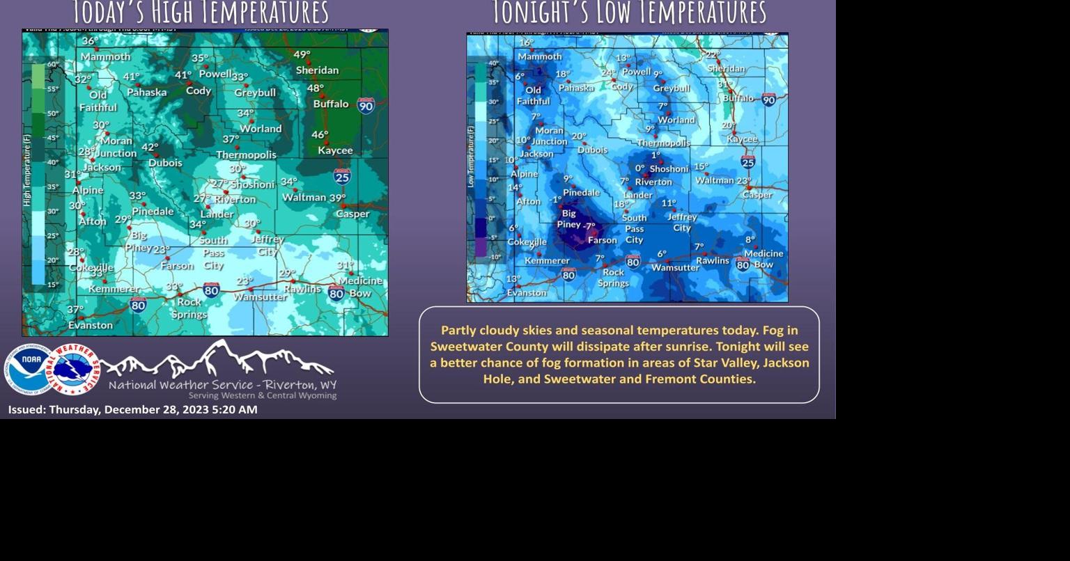 Seasonal Temperatures Thursday, Partly Cloudy | | wyotoday.com
