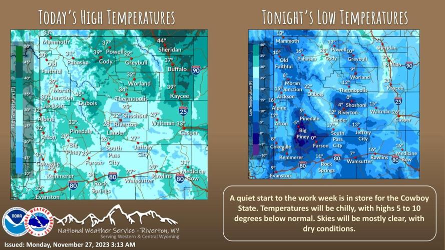 Clear and Chilly for Monday and the rest of the week | News | wyotoday.com