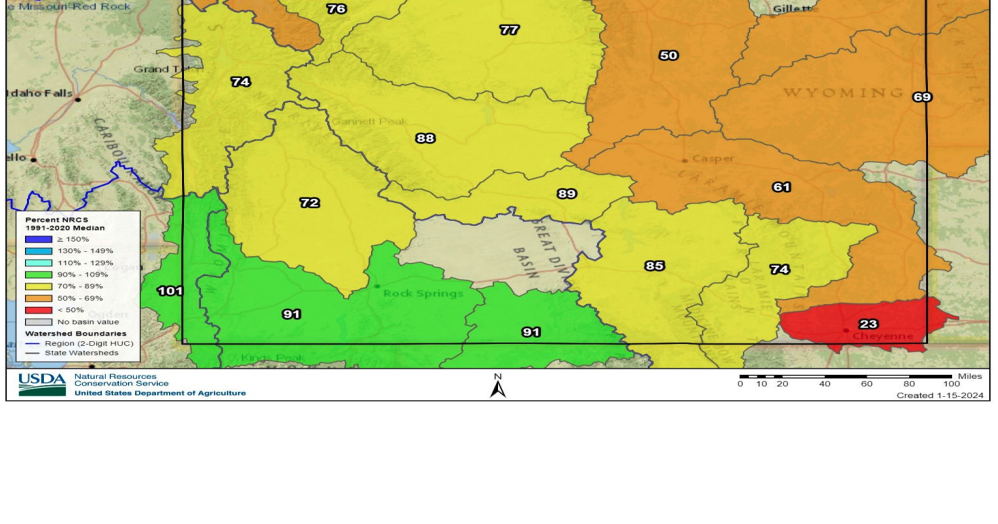 Snowpack increasing in Wind River, Bighorn Ranges