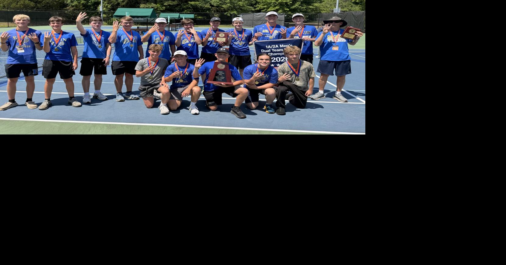 Elkin Men's Tennis team four-peats as State Champions