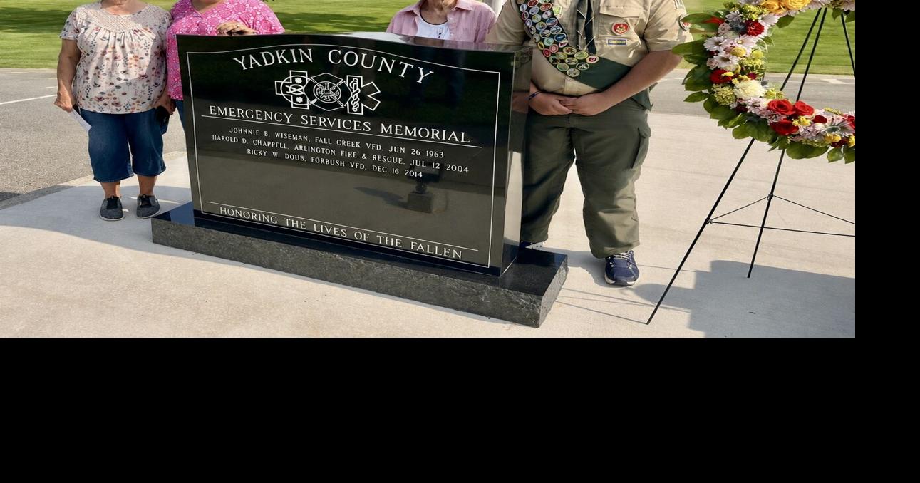 Eagle Scout project creates lasting memorial to Yadkin County’s fallen emergency responders
