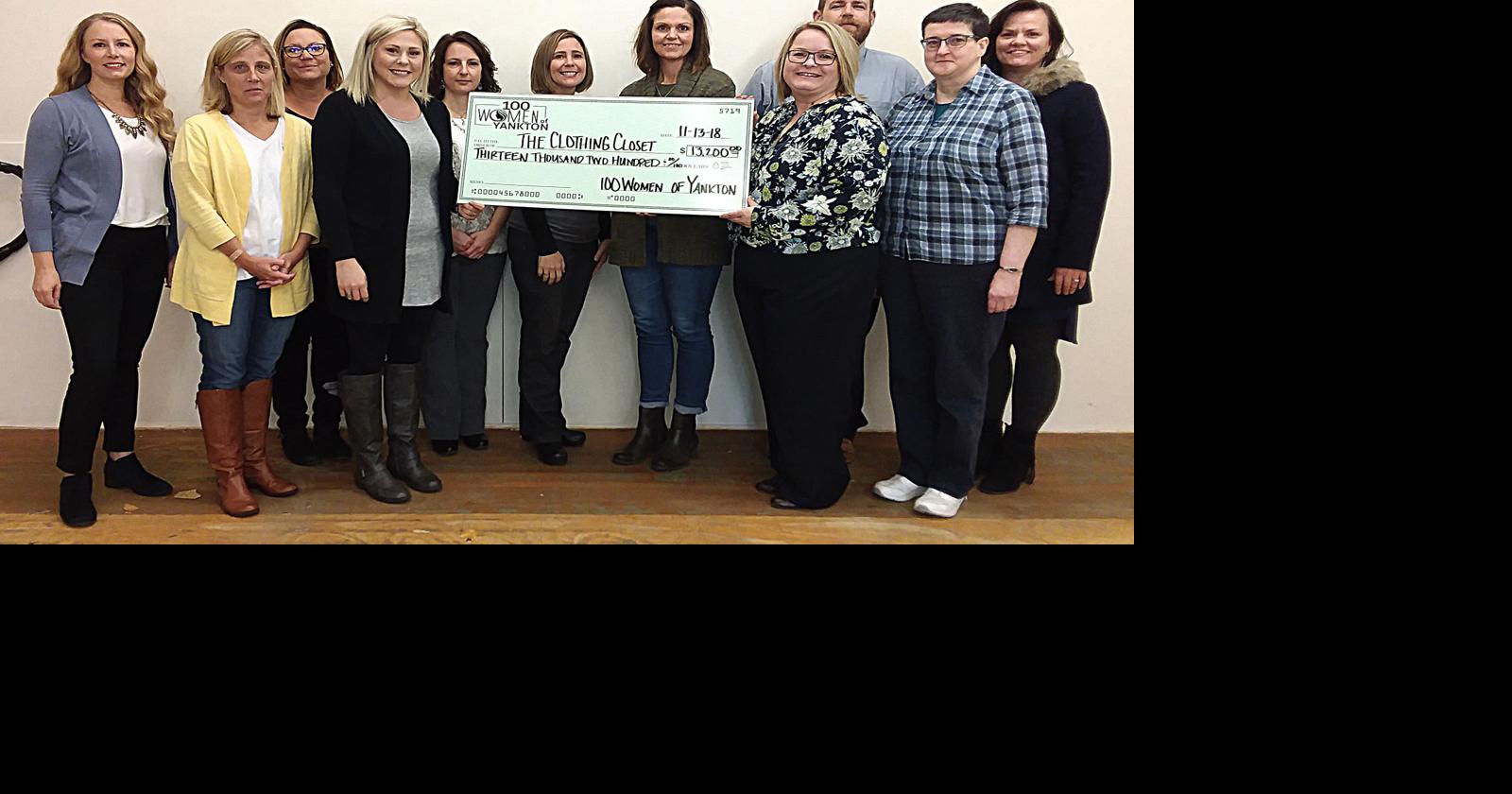 ‘100 Women Of Yankton’ Gift Goes To The Clothing Closet Community