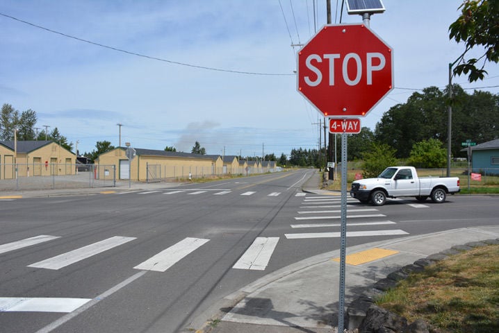 Public Works Installs New Four Way Stop News Yelmonline Com