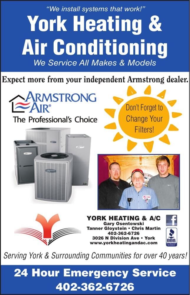 YORK HEATING & AIR COND - Ad from 2022-08-02