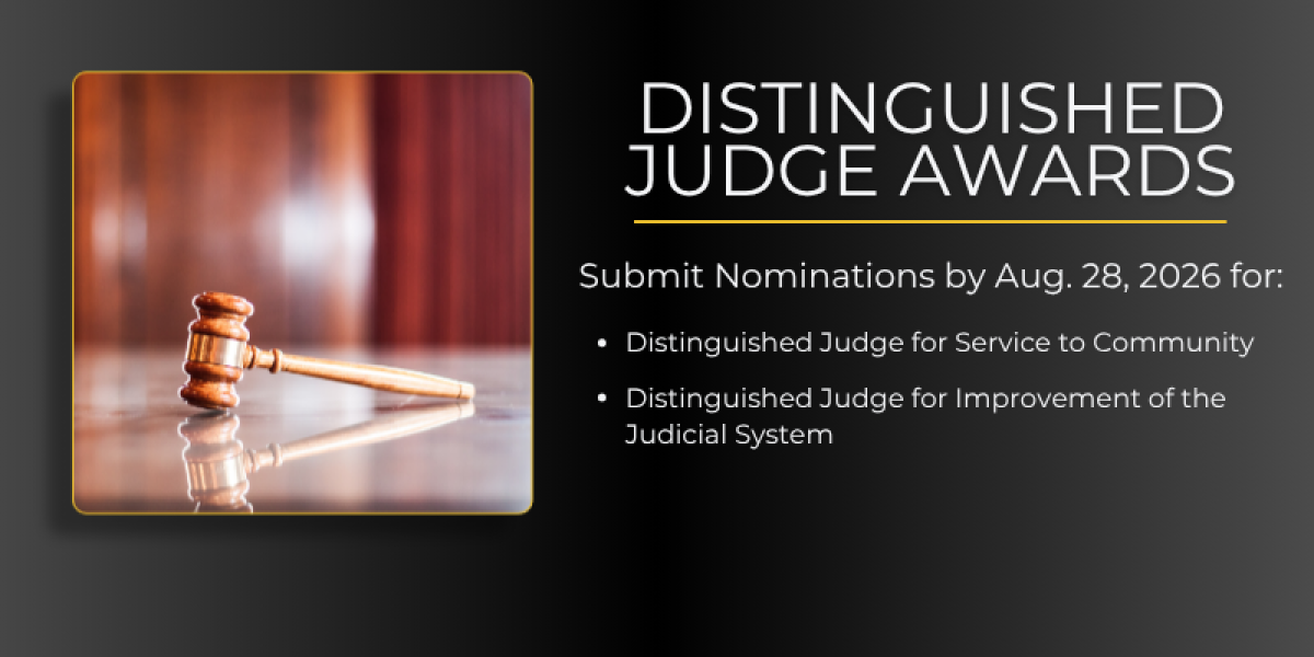 Nominations Open for the 2026 Distinguished Judge Awards