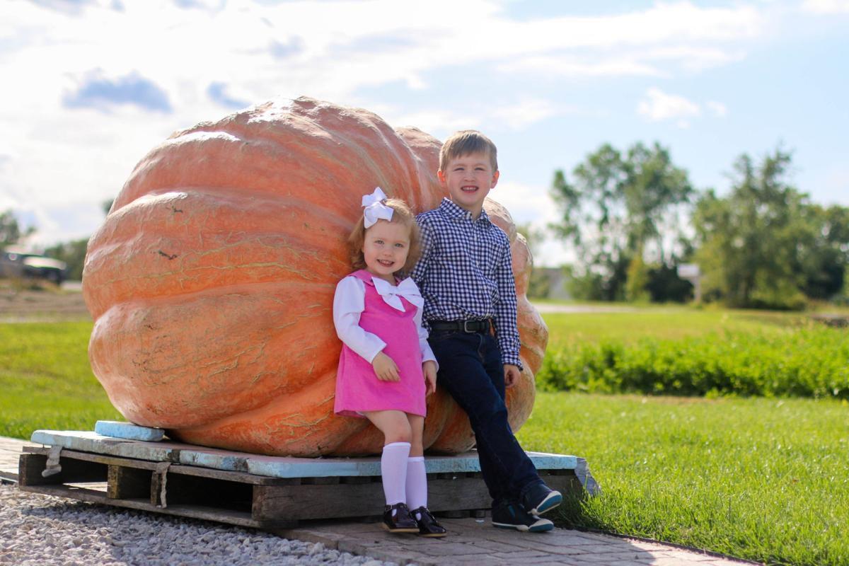 Rose and William Cernik with the Nebraska state record pumpkin