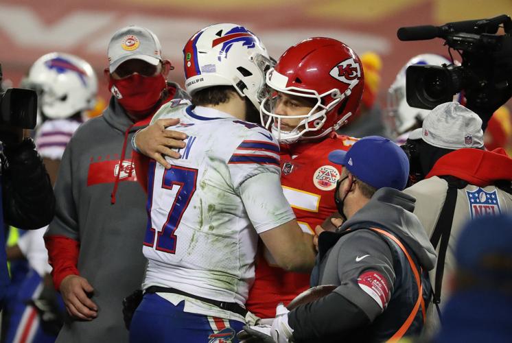 Bills Chiefs Quarterback hug