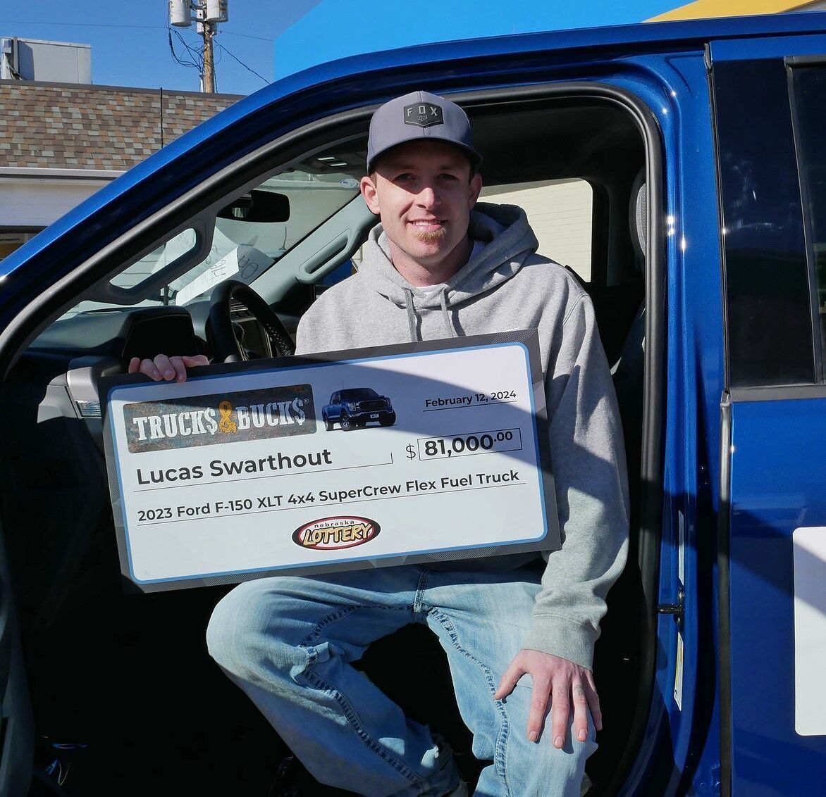 Forgetful Nebraska man finds lottery ticket, wins truck