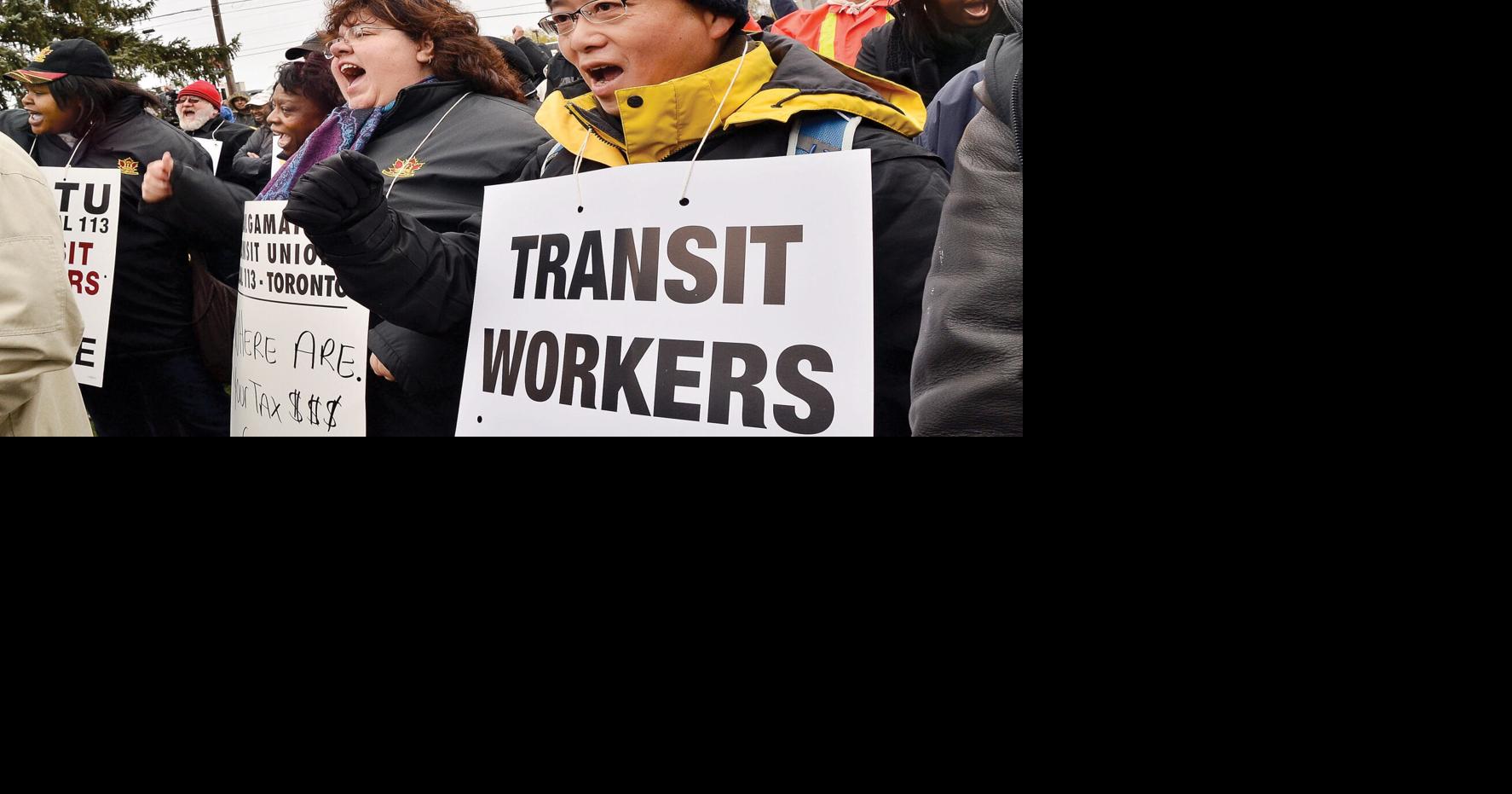 VIDEO: Transit workers protest