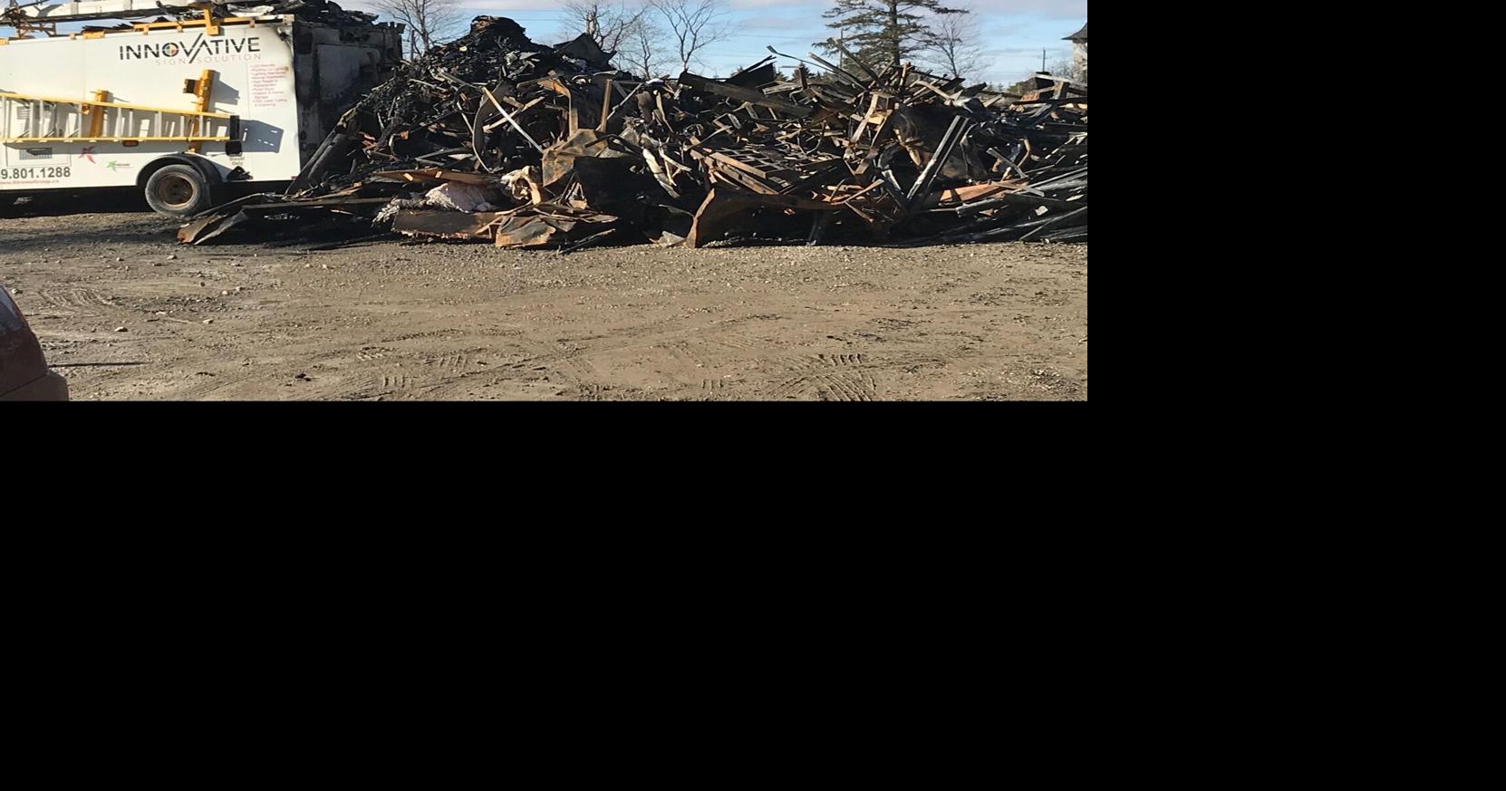 Barn completely destroyed in explosive Schomberg fire Friday