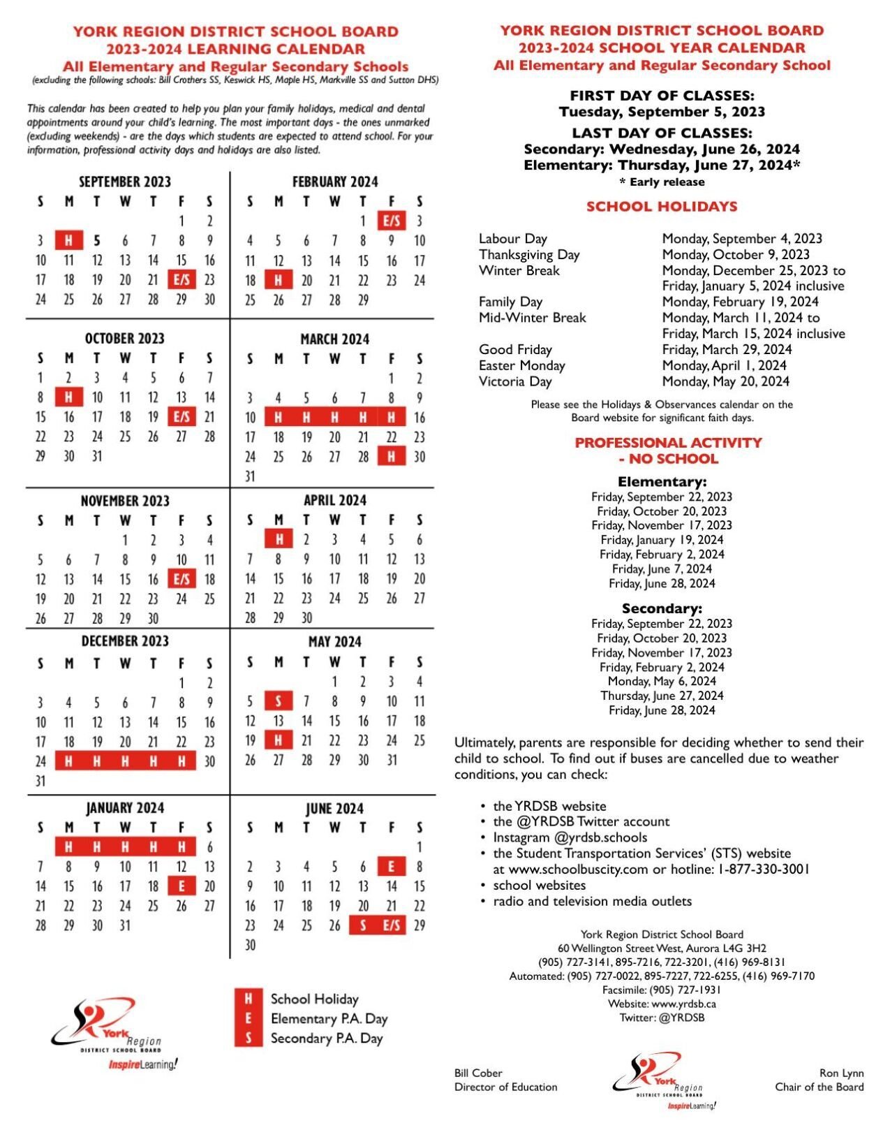 York Region District School Board Calendar Dates For 2023 24   652ea59c1b871.preview 