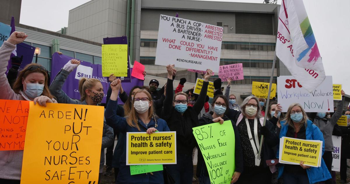 Health Care Riots 'Enough is enough': Health care workers protest violence at Newmarket ...