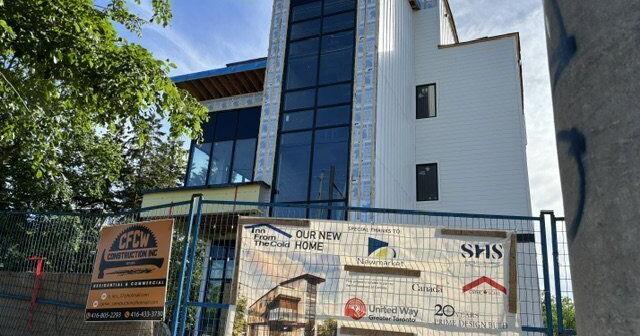 WHAT’S GOING ON HERE? Newmarket’s Inn from the Cold nearing completion