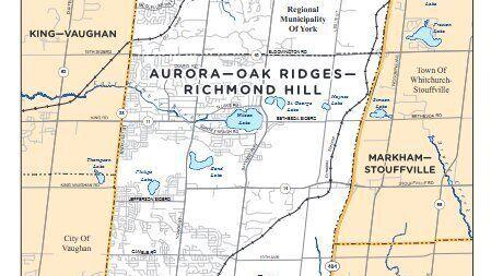 Provincial Ridings Aurora—Oak Ridges—Richmond Hill riding in Ontario election