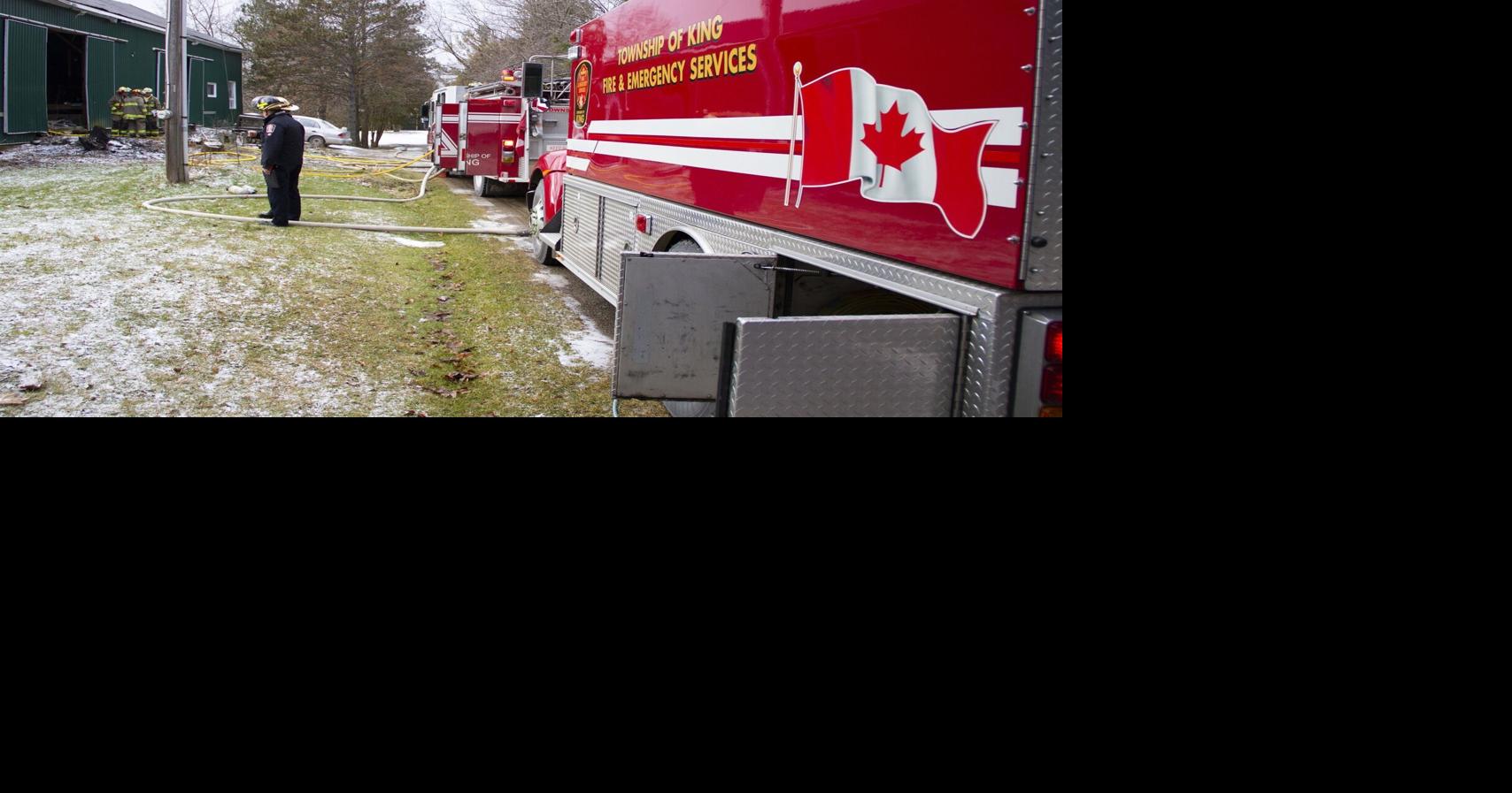 Crews battling 'fully engulfed' house fire in King Township