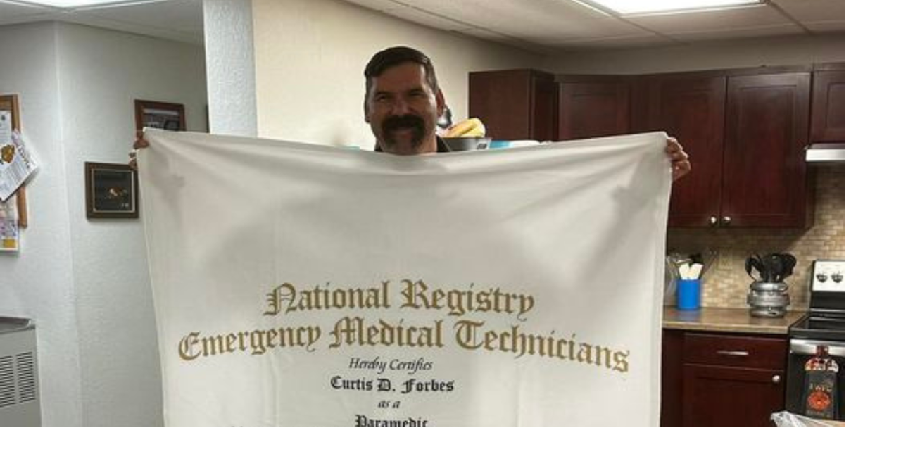 Hometown Hero: Curtis Forbes passes certified paramedic exam