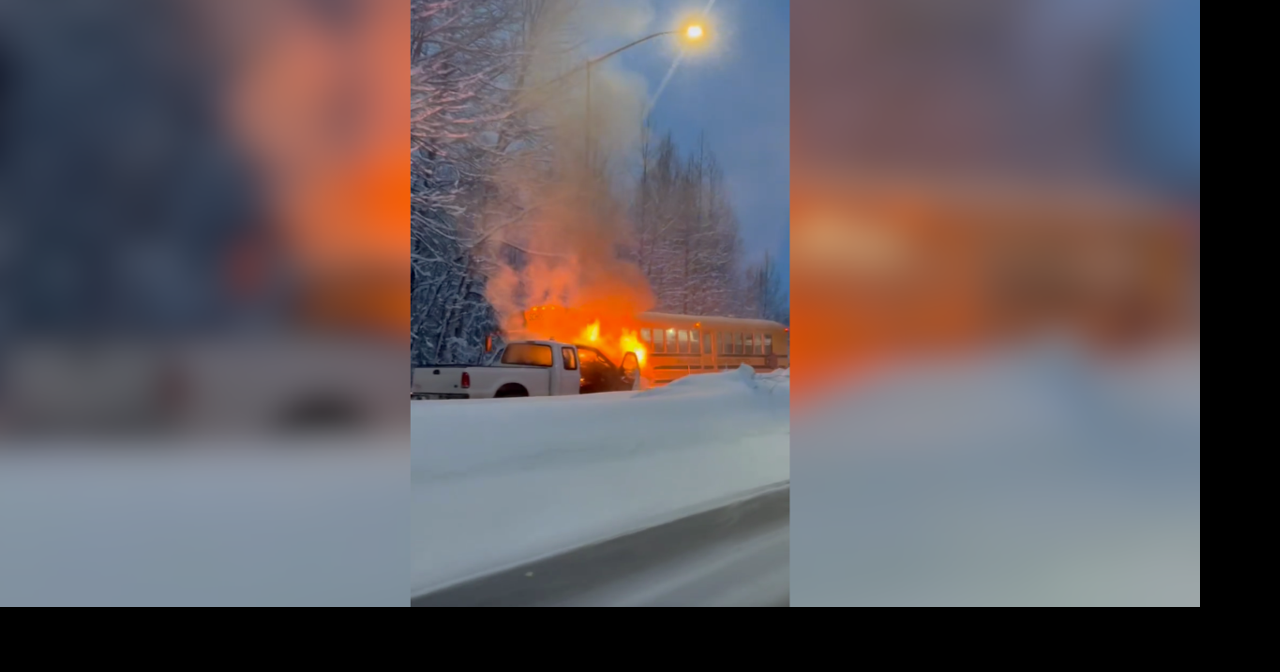 Anchorage school bus catches fire after crash; all students evacuate safely