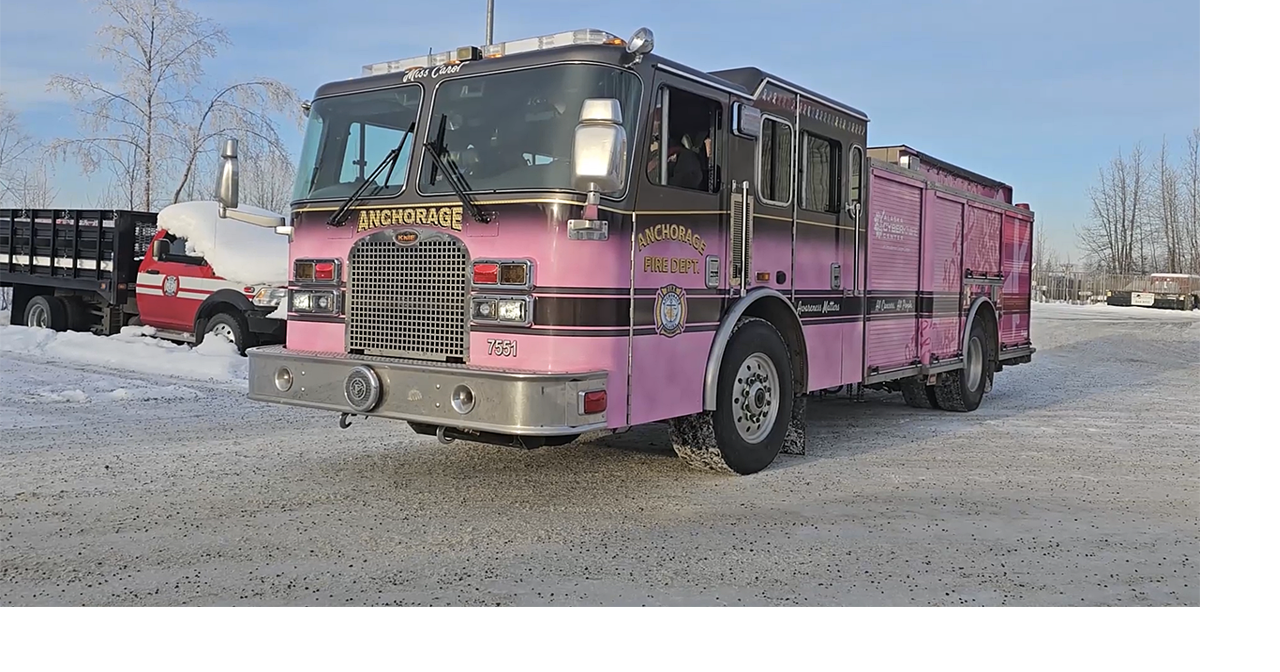 Anchorage Fire Department uses pink truck to promote cancer awareness