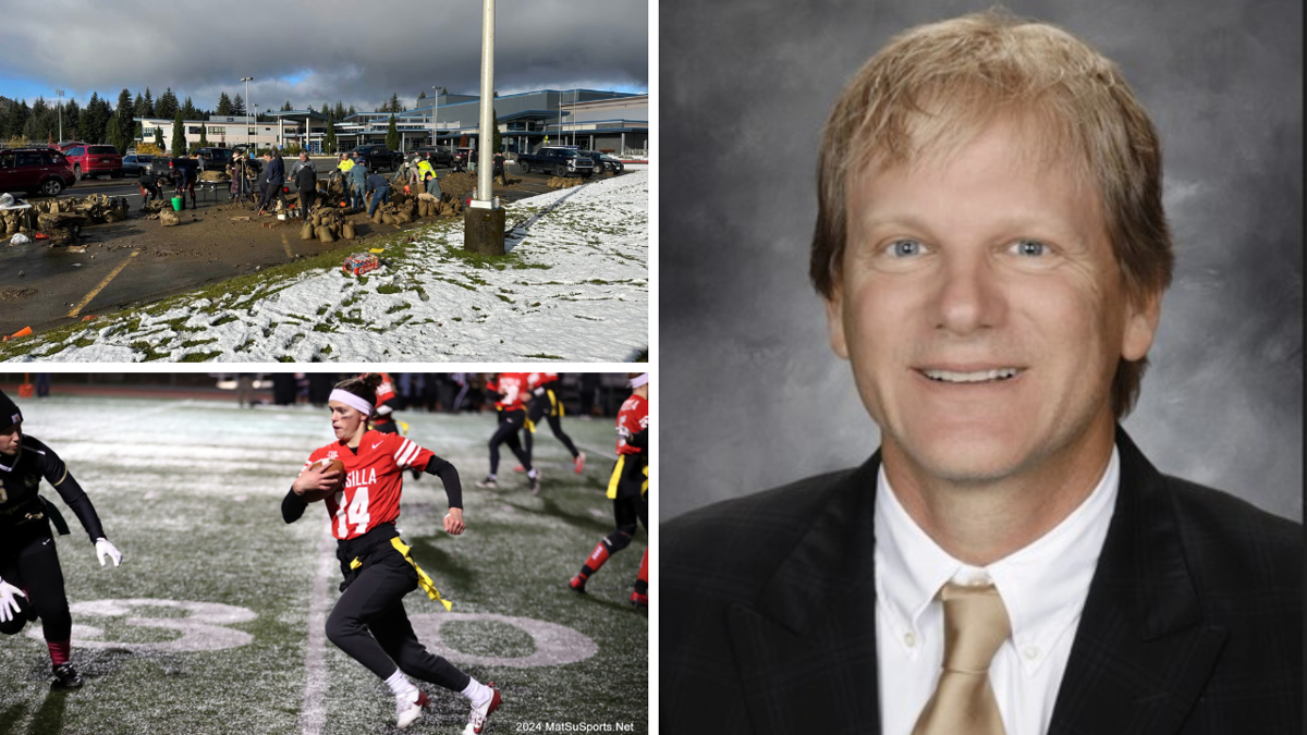 AROUND ALASKA Sandbag Distribution, Stepping Down, and Girls Flag