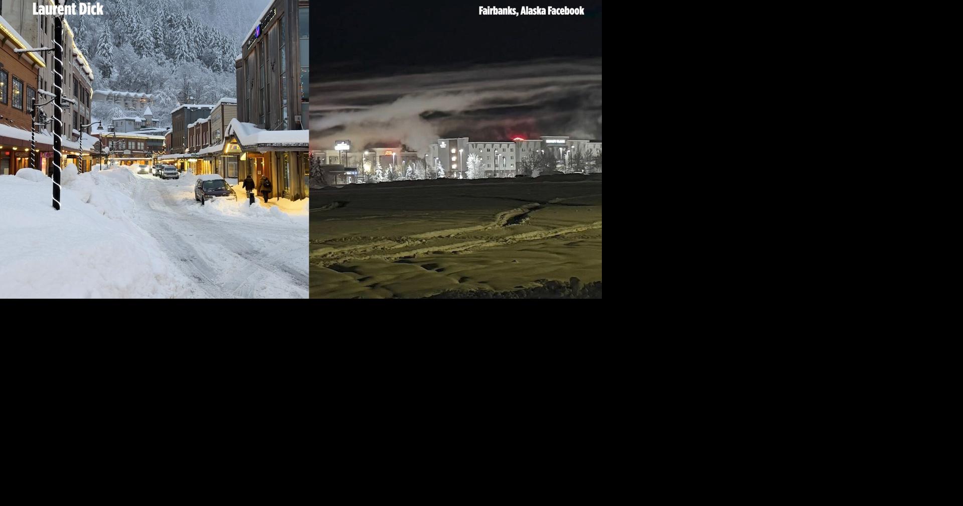 Record-breaking snow hits Juneau as extreme cold grips Fairbanks