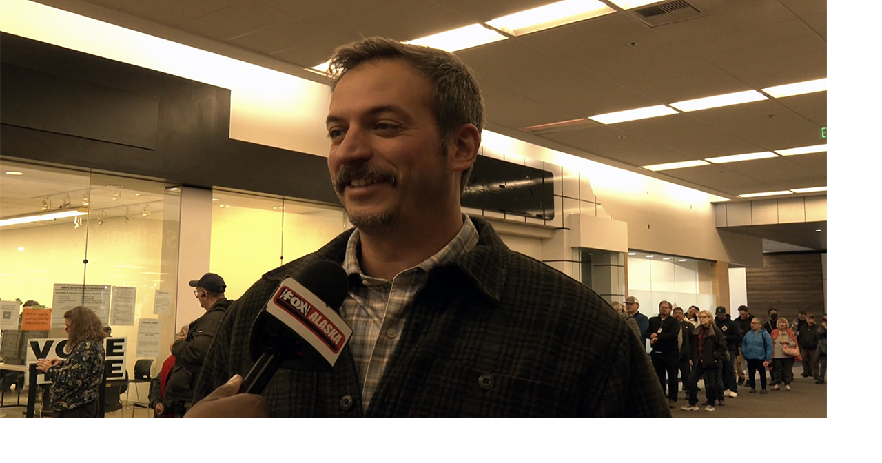 Alaska lieutenant governor candidate Zac Johnson votes early in Anchorage