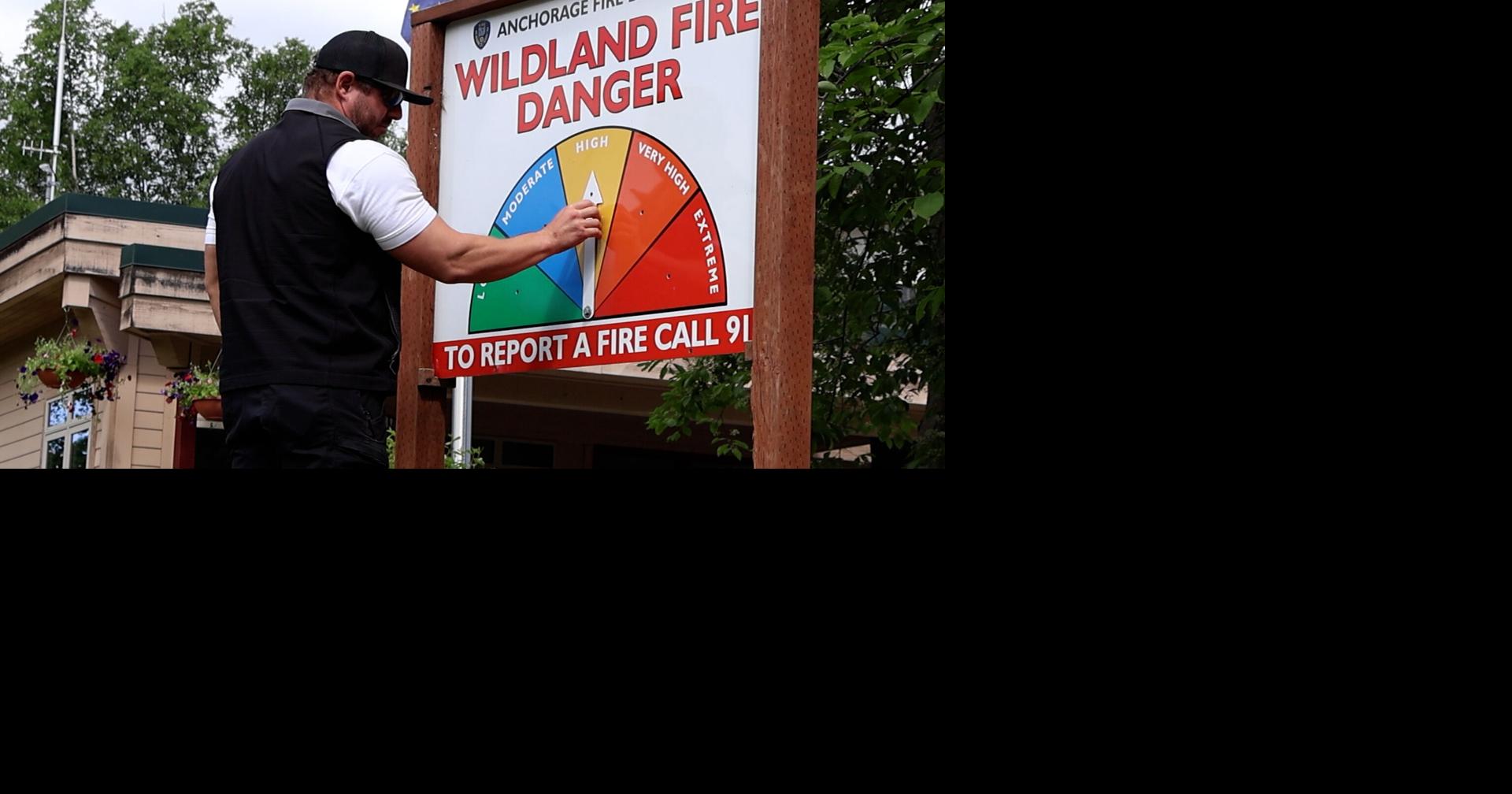Anchorage Fire Department explains daily fire danger color signs