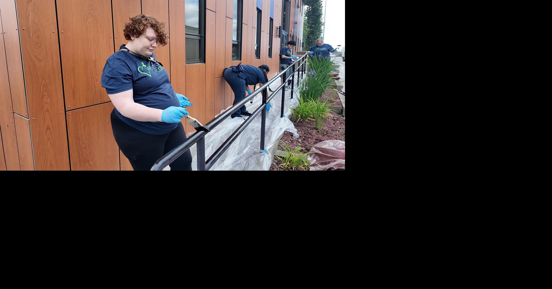 From desks to drills: Volunteers refresh Covenant House.