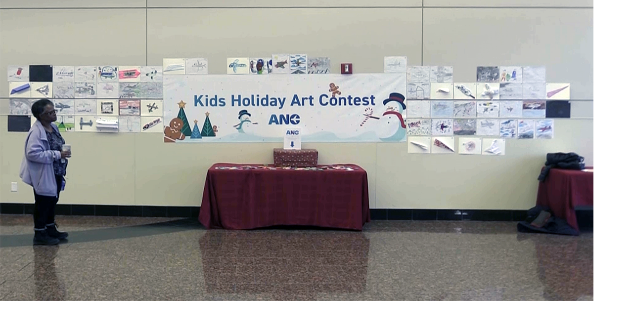 Kids’ aviation-themed art contest brightens holiday season at Anchorage airport